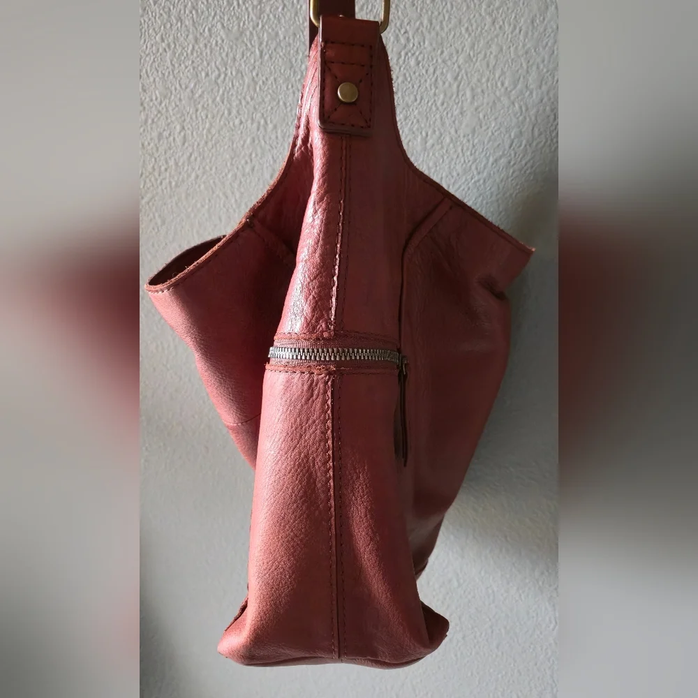 American Leather Brown Hobo Bag